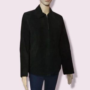 Genuine Black Leather StormTech Suede Coat Sz Small